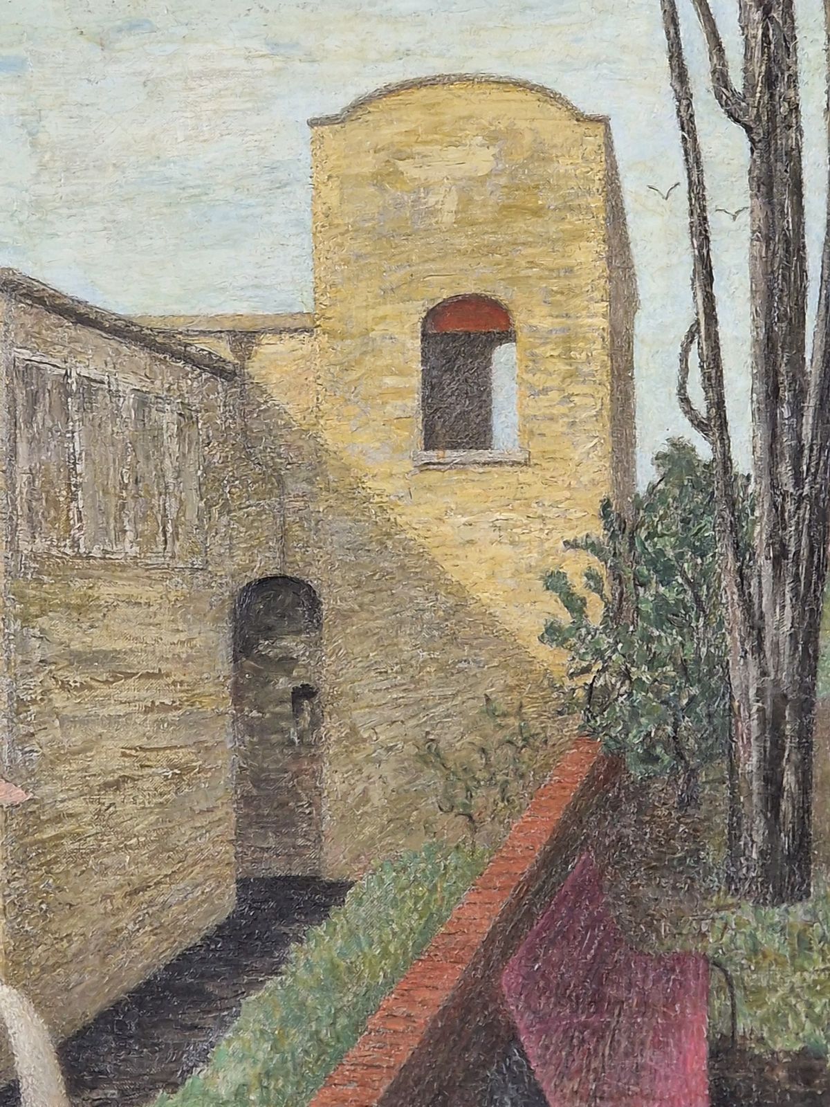 Garden Scene By Ursula Edgcumbe (1900 1985). Oil On Canvas. Signed. photo 1200.0