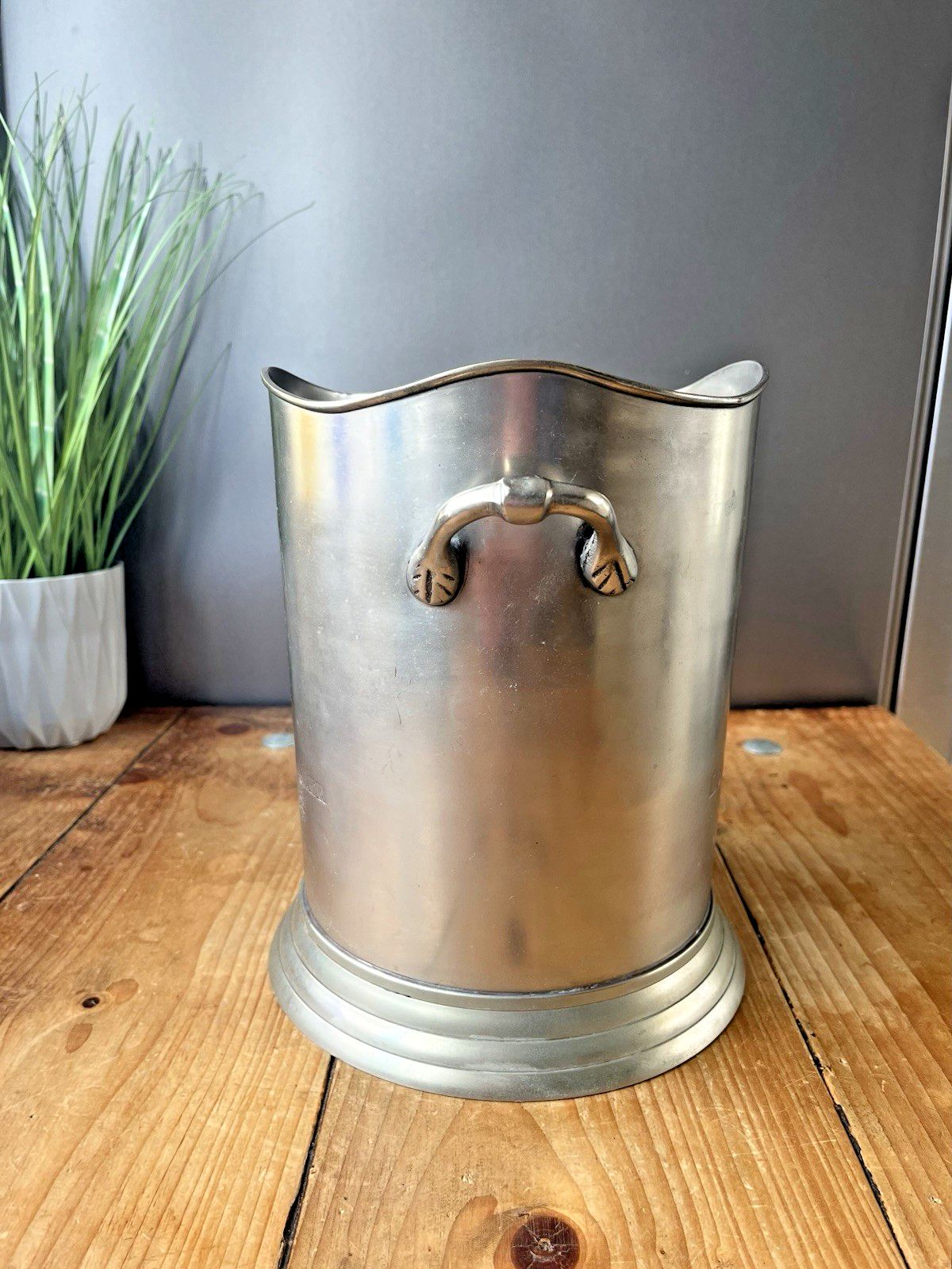 Antique Art Deco Silver Plated Louis Roederer Champagne Bottle Ice Bucket Cooler photo 125.0