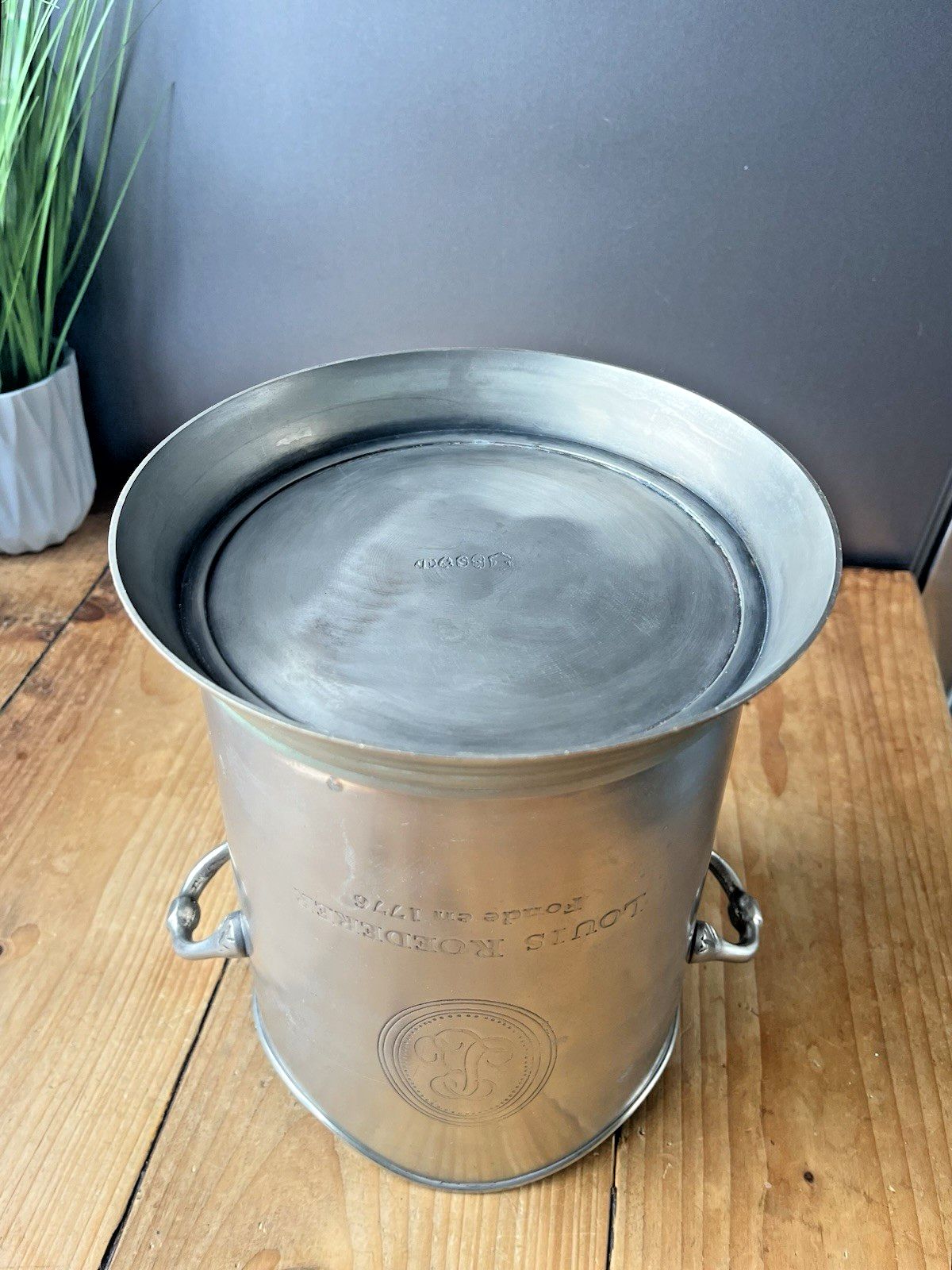 photo furniture Antique Art Deco Silver Plated Louis Roederer Champagne Bottle Ice Bucket Cooler