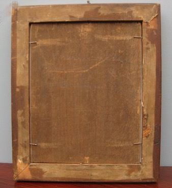 Oil On Zinc Panel Naive Portrait photo 340.0