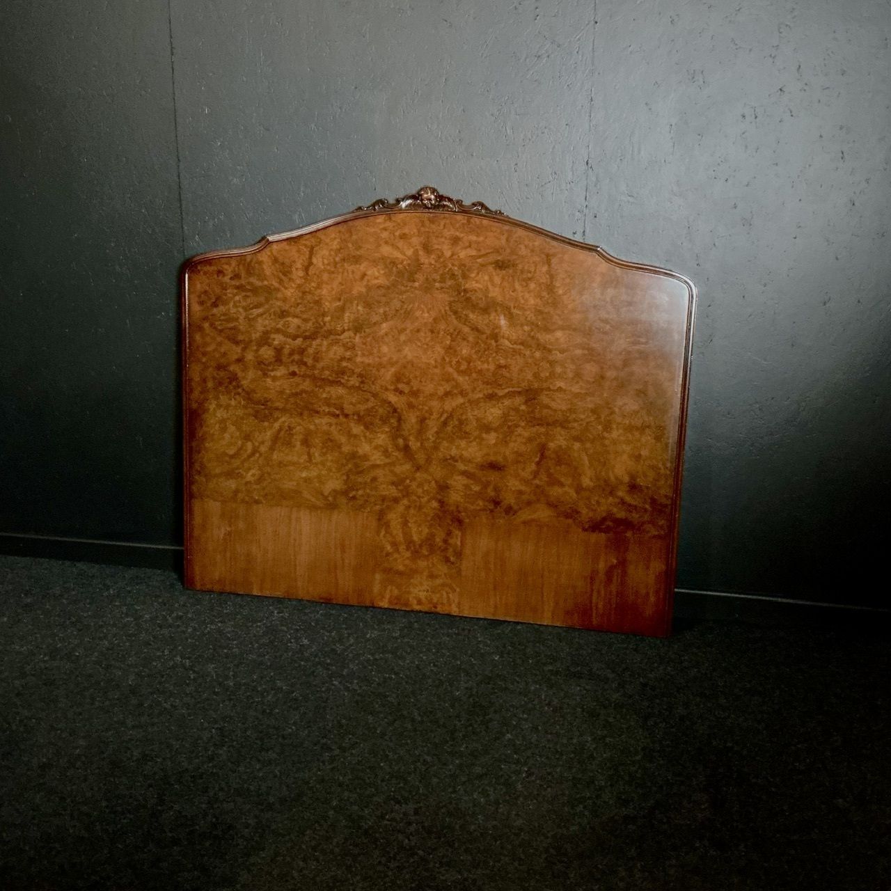 King Size Bed Head, 1920s, Walnut