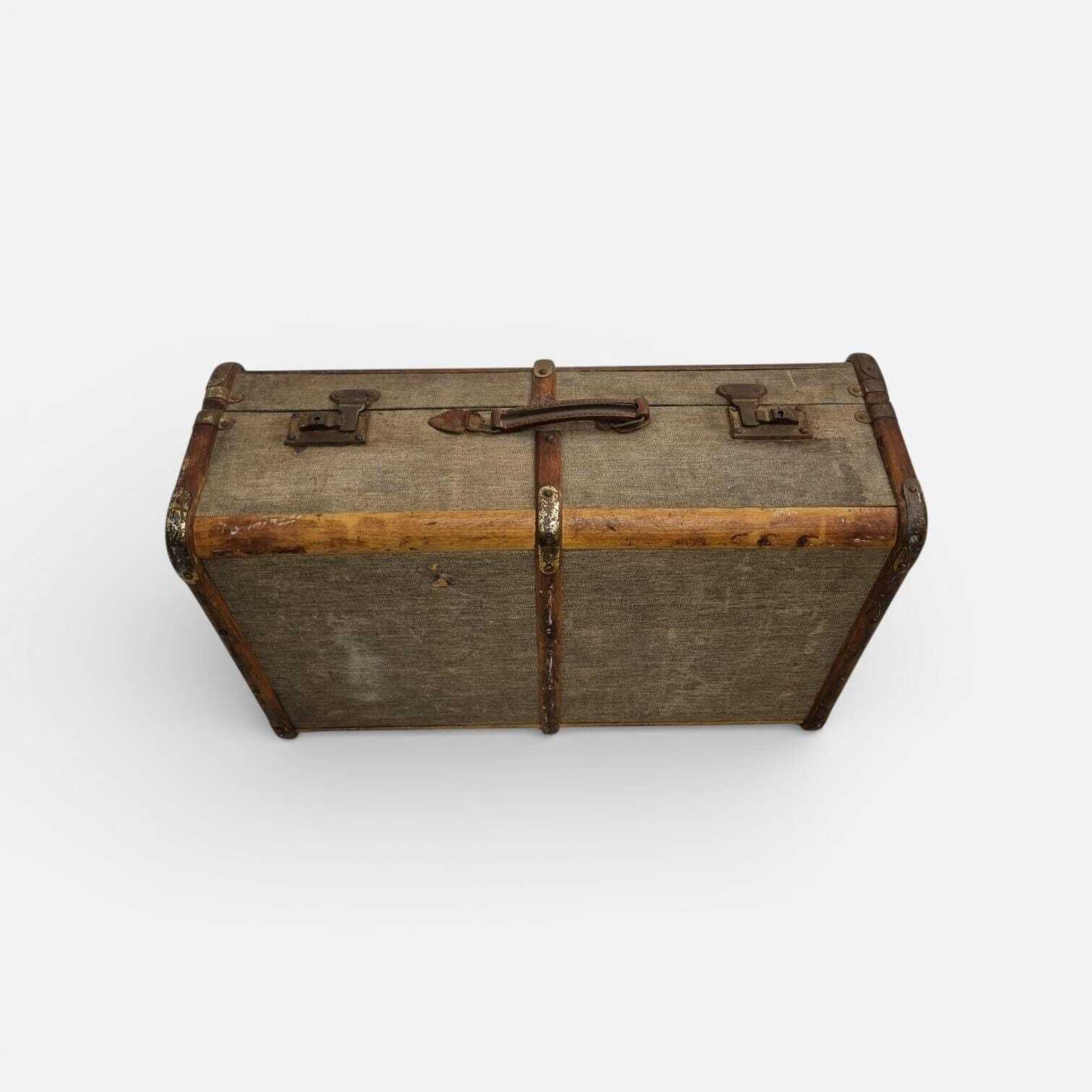 Vintage British Everwear Travel Trunk / Original British Made / C1930 photo furniture