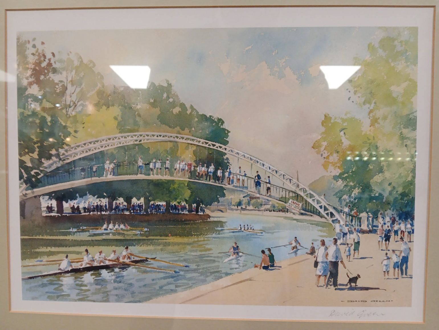 Regatta Day Bedford. Signed Print Of A Watercolour By David Green photo furniture
