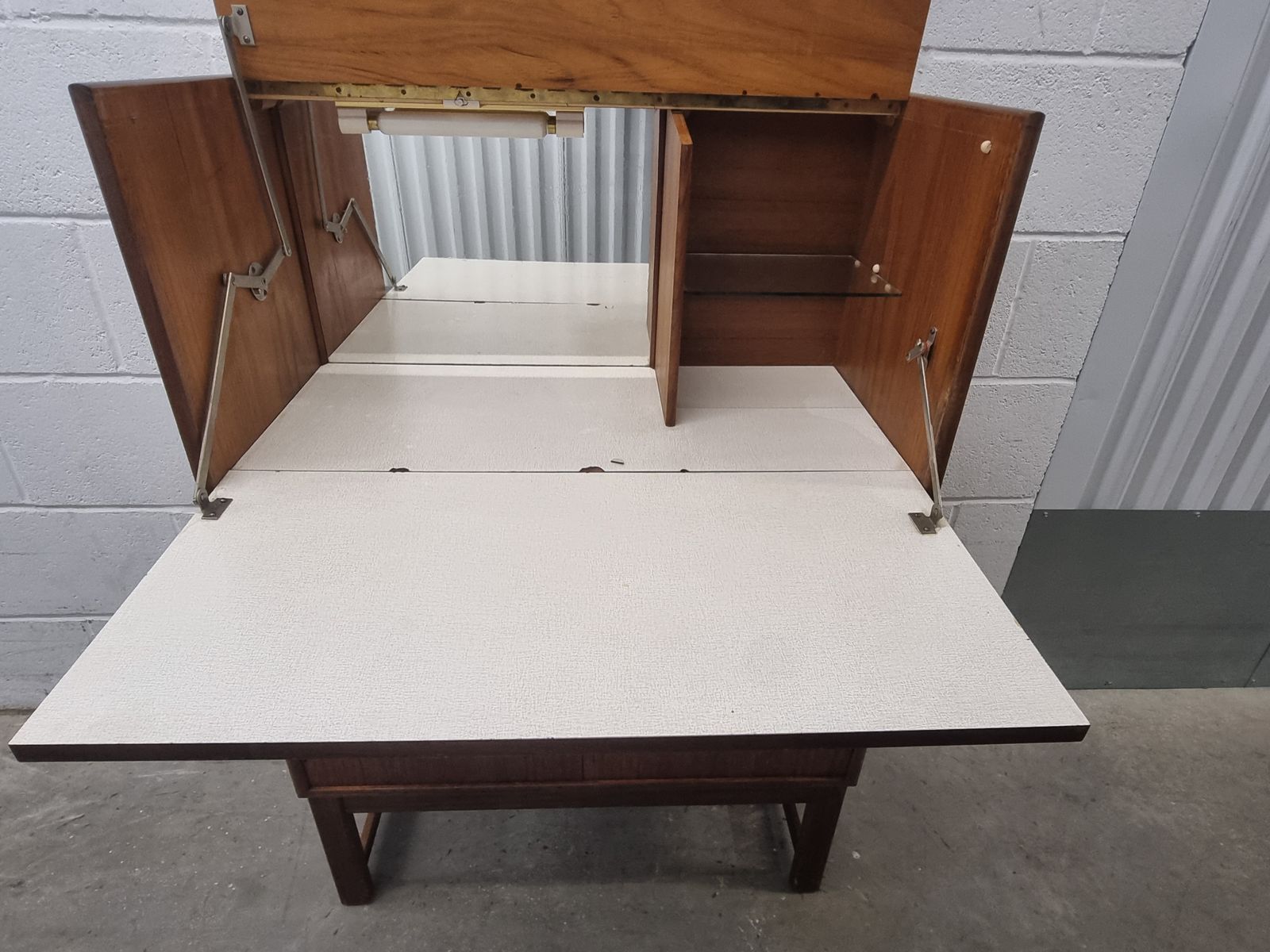 Vintage Mid Century 1900s Teak Drinks Cabinet By Turnidge Of London photo Furniture