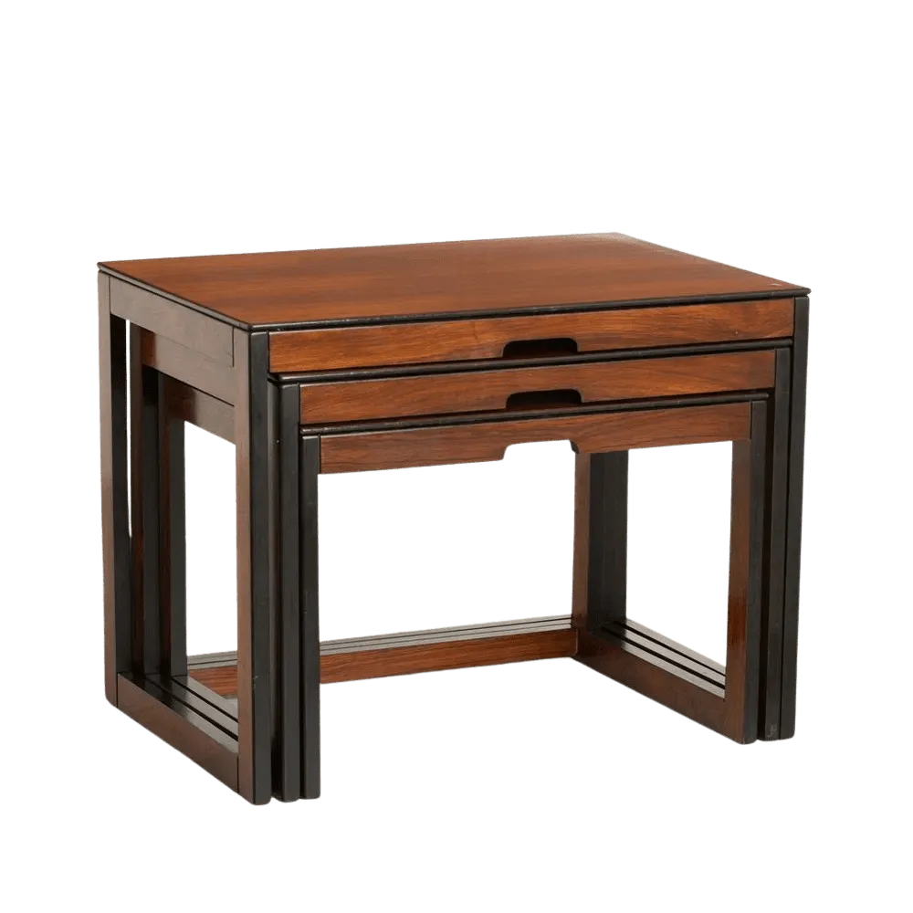 Bramin Mid Century Rosewood Nest Of Tables Danish C1960