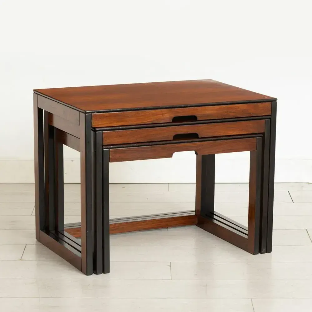 Bramin Mid Century Rosewood Nest Of Tables Danish C1960 photo vinterior