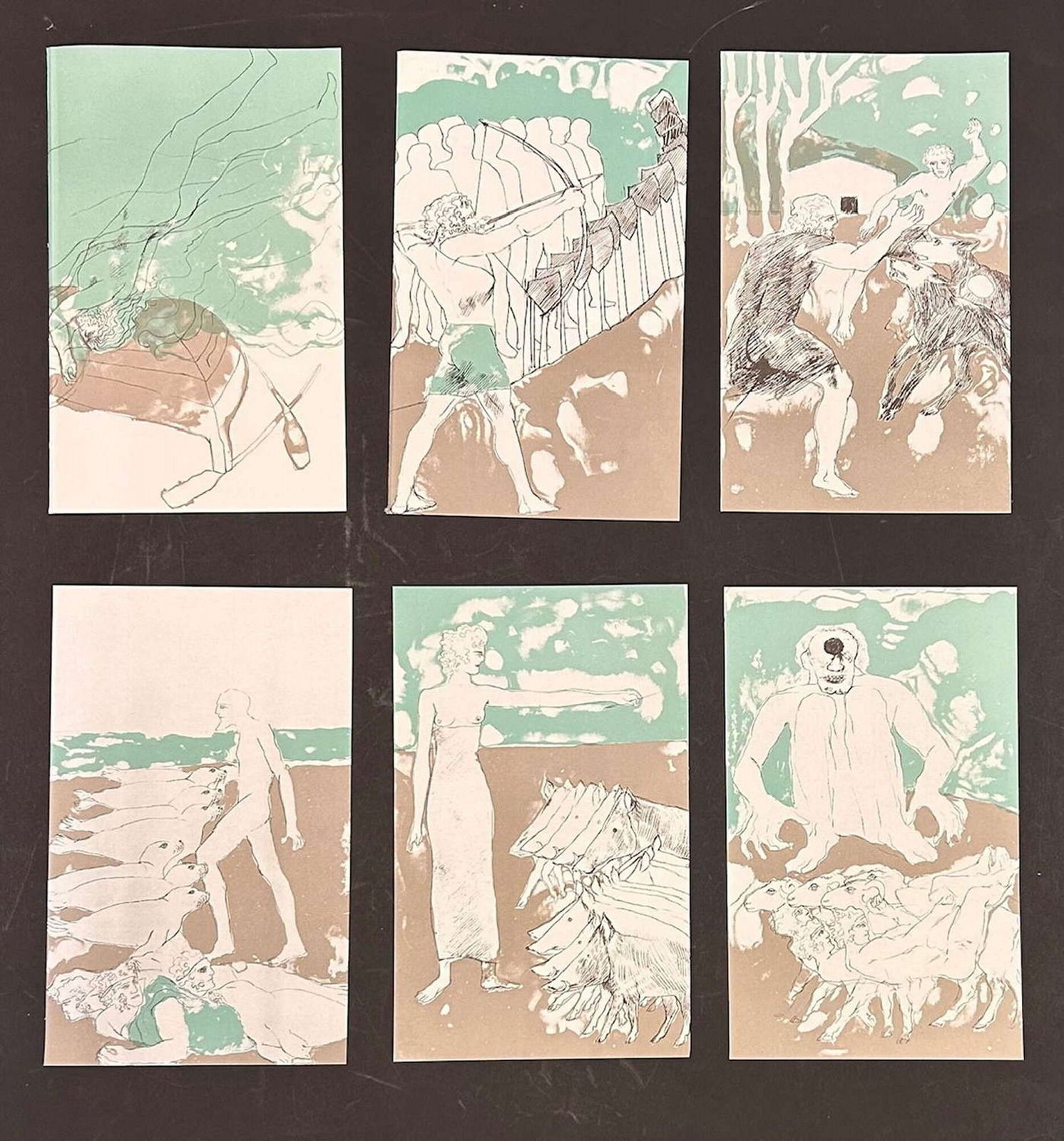 Elizabeth Frink: Set Of Fourteen Lithographs From The Iliad (1974) The Odyssey (1975) photo for sale