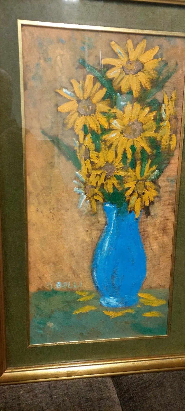 Oil On Faesite, Flower Vase Gerolamo Stamps (Pisa 1933 2009) photo buy