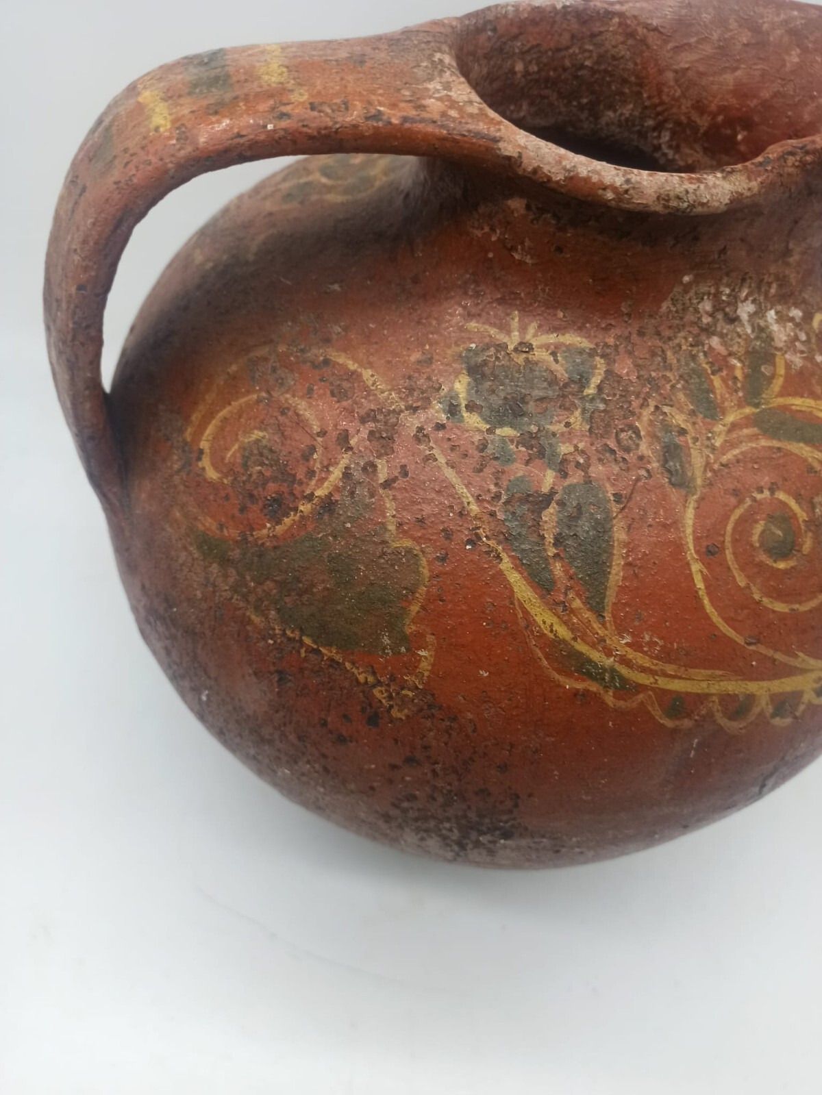 Antique Glazed Terracotta Vase Orcio Tuscany 17th Century Italy photo Home Decor