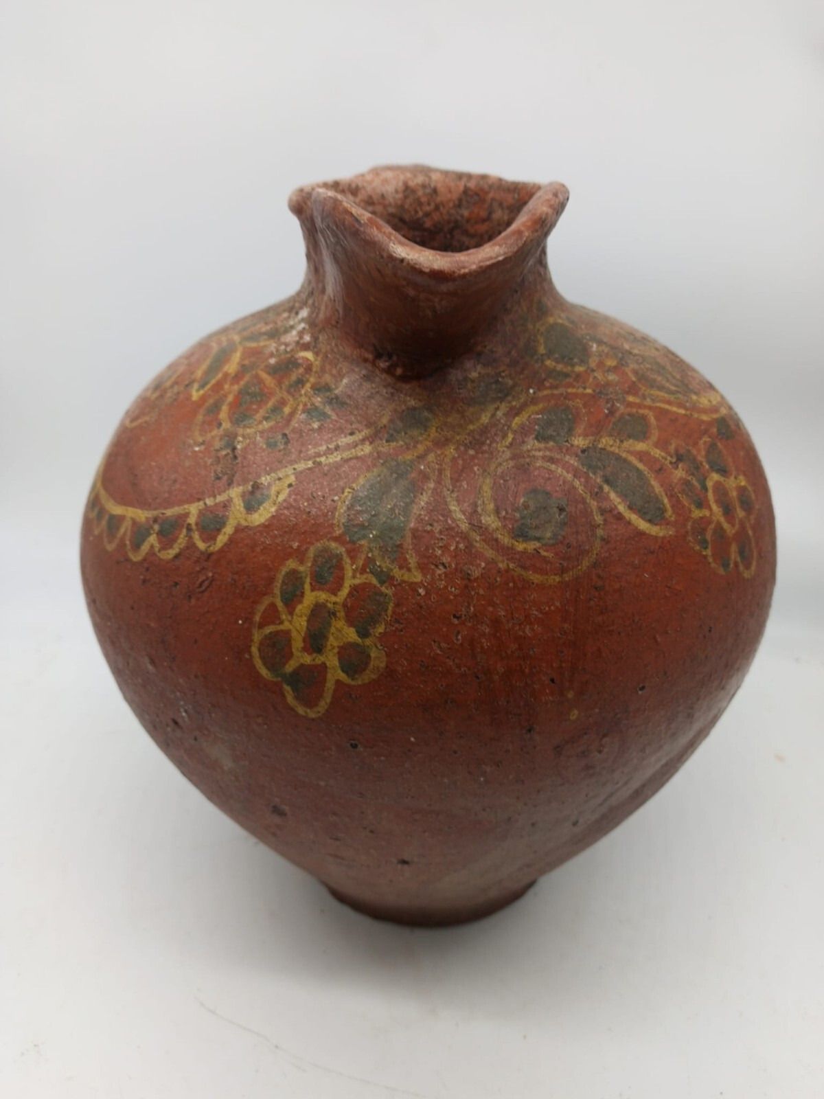 photo furniture Antique Glazed Terracotta Vase Orcio Tuscany 17th Century Italy