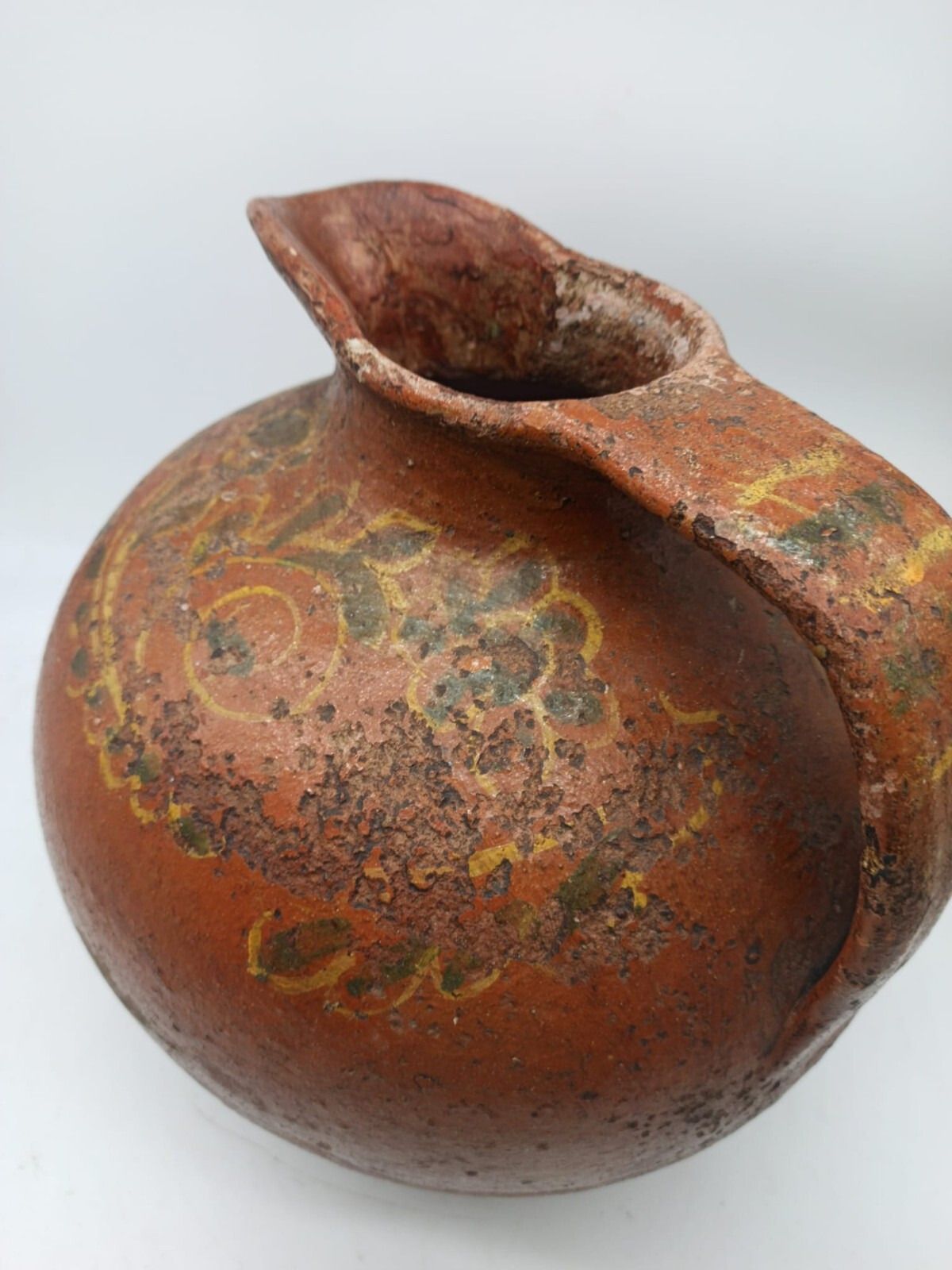 photo for sale Antique Glazed Terracotta Vase Orcio Tuscany 17th Century Italy