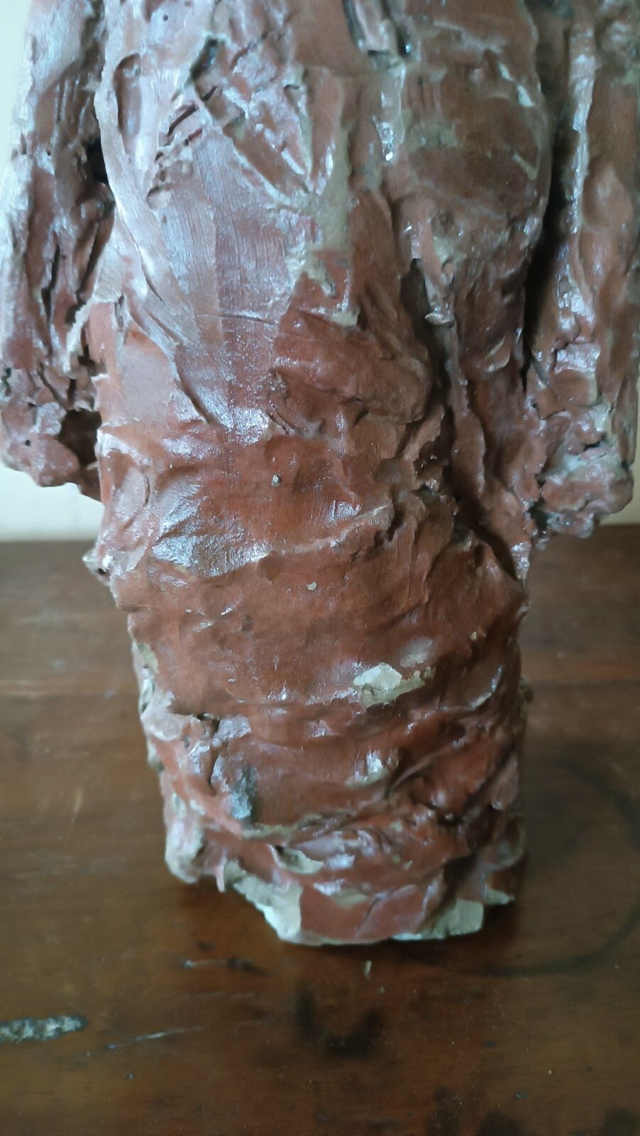 photo furniture Abstract Sculpture Female Figure In Raw Painted Clay 60s/70s