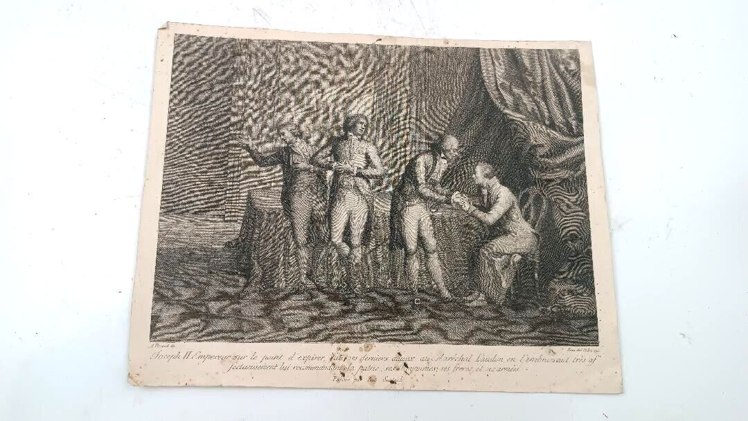 Antique Engraving Engraver Francesco Dal Pedro Dip. A.Piccardi 18th Century