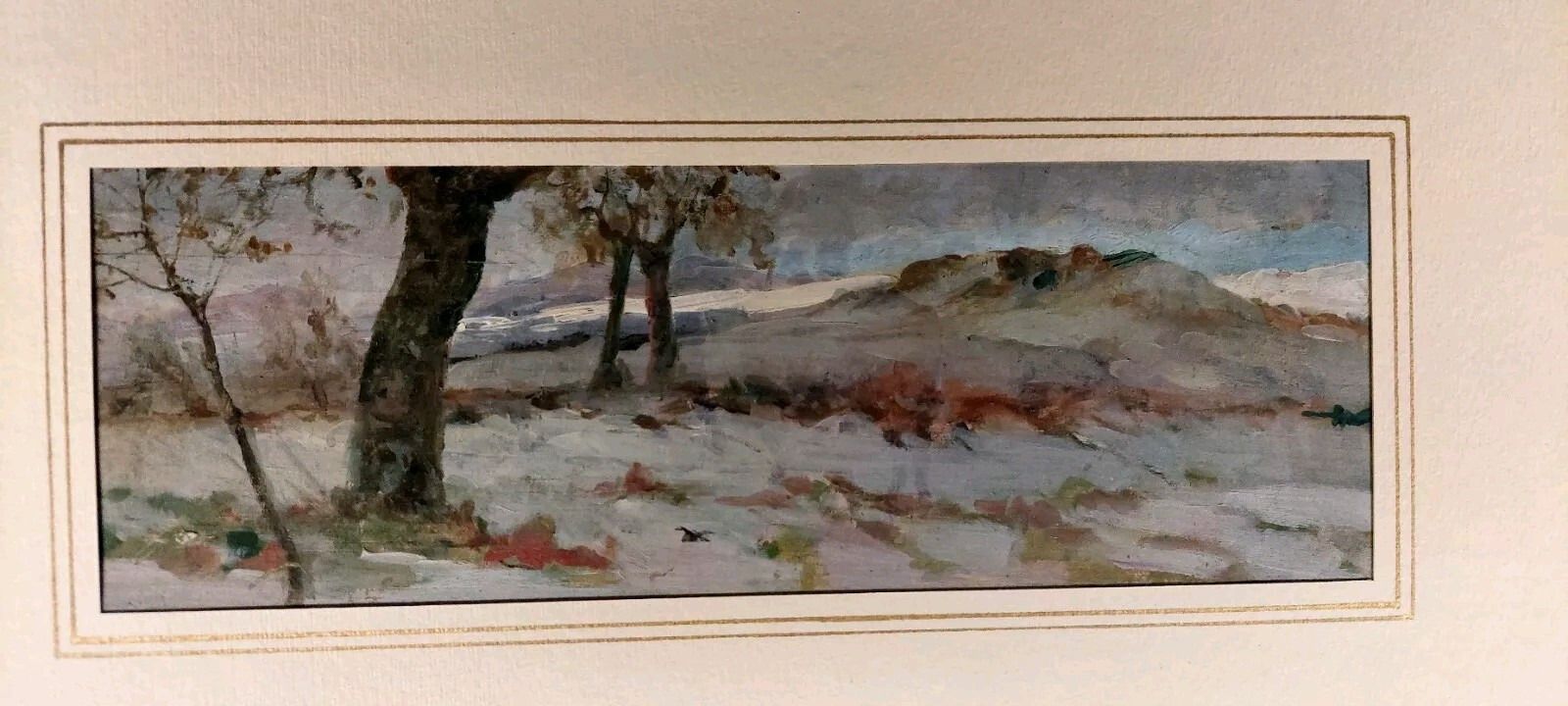 Landscape Painting Oil On Panel Early 900 Italy Antique Painting photo vinterior