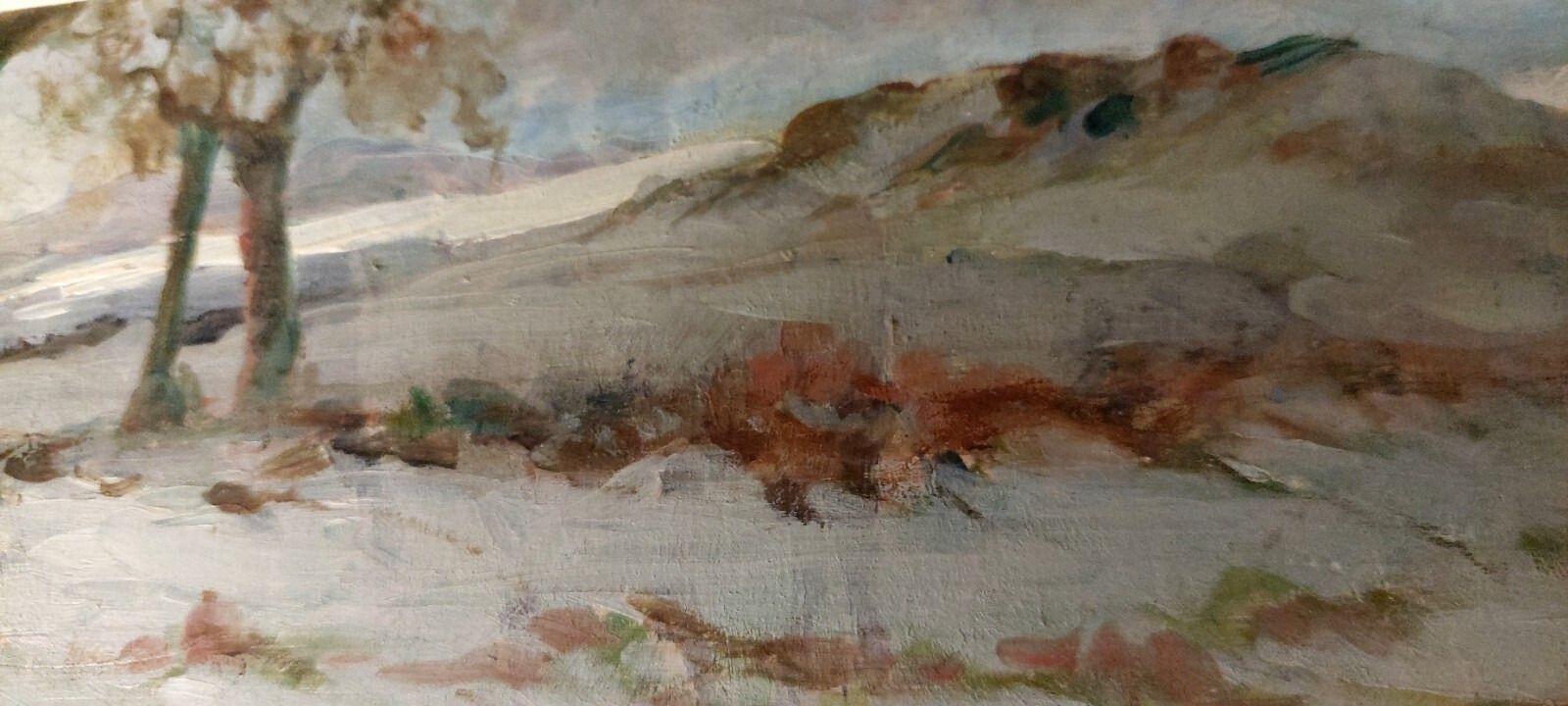 photo for sale Landscape Painting Oil On Panel Early 900 Italy Antique Painting