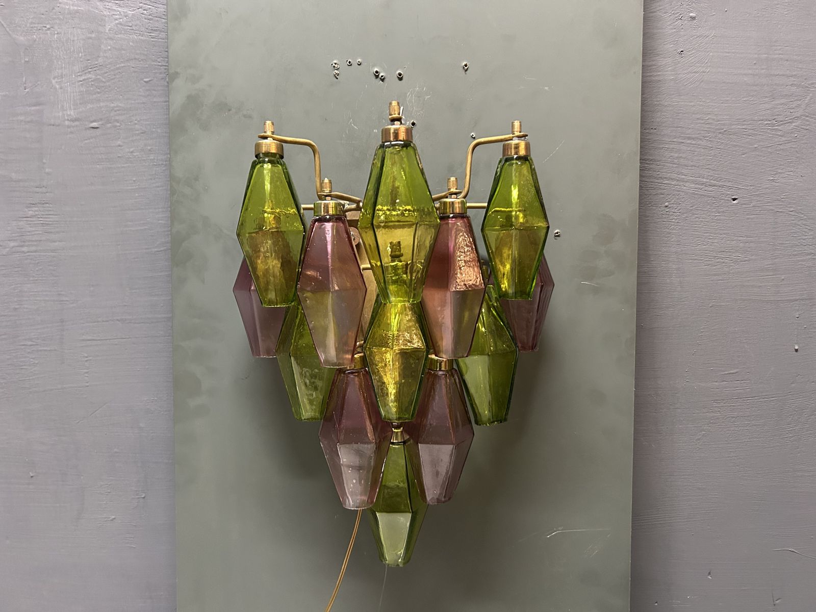 Murano Glass Poliedri Sconces, Italy, 1980s   Set Of 2 photo vinterior