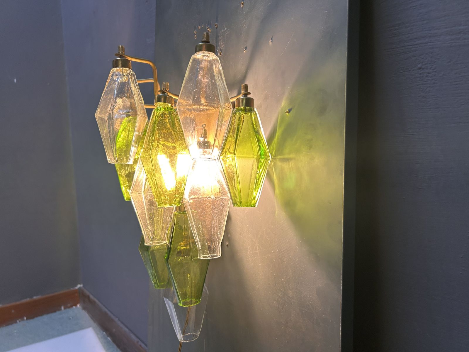 Murano Glass Poliedri Sconces, Italy, 1980s   Set Of 2 photo for sale