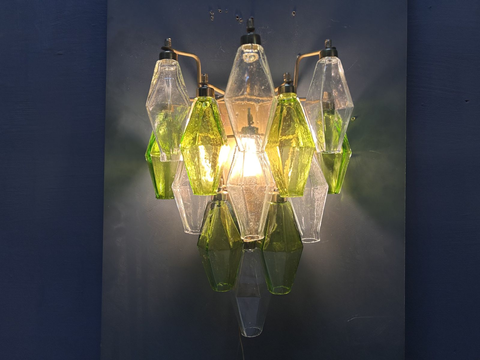 Murano Glass Poliedri Sconces, Italy, 1980s   Set Of 2 photo 1500.0