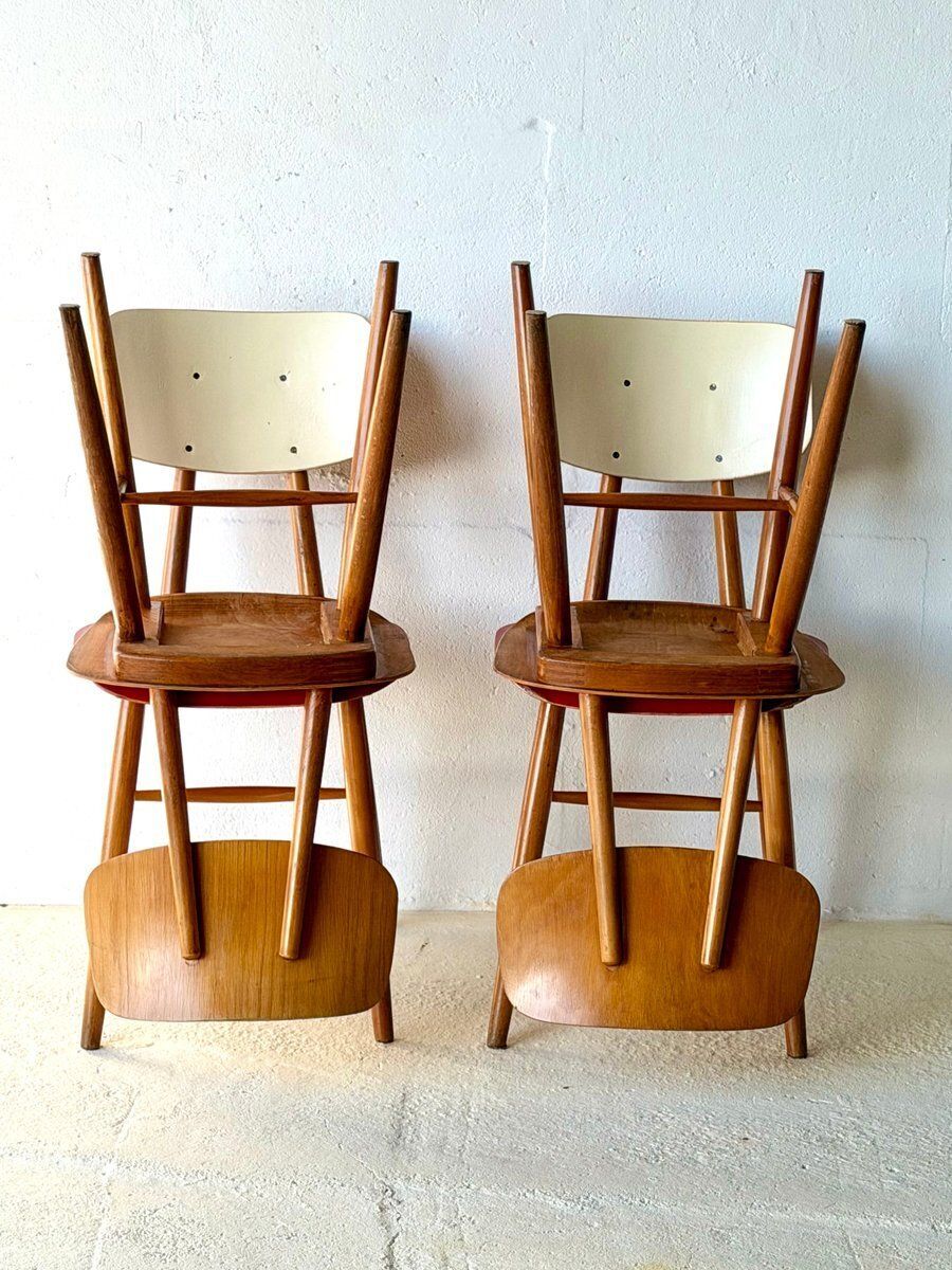 Eetkamerstoelen Van Ton, 1960, Set Van 4 photo 736.0