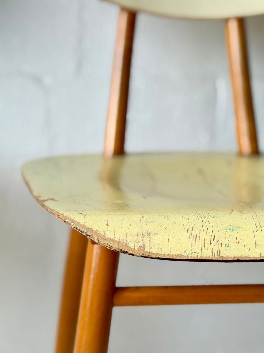 736.0 Eetkamerstoelen Van Ton, 1960, Set Van 4 photo