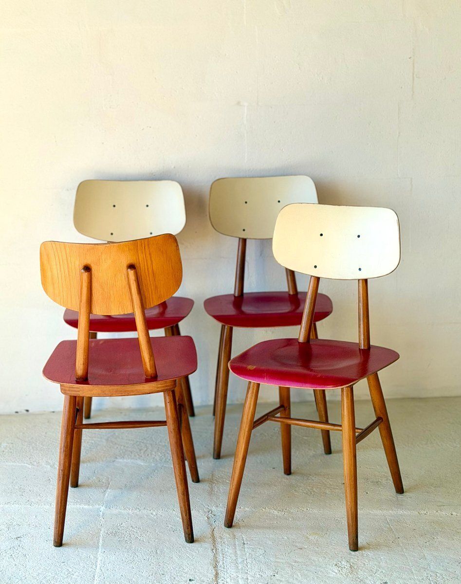 Bistro Chairs From Ton, 1960, Set Of 4 photo Furniture