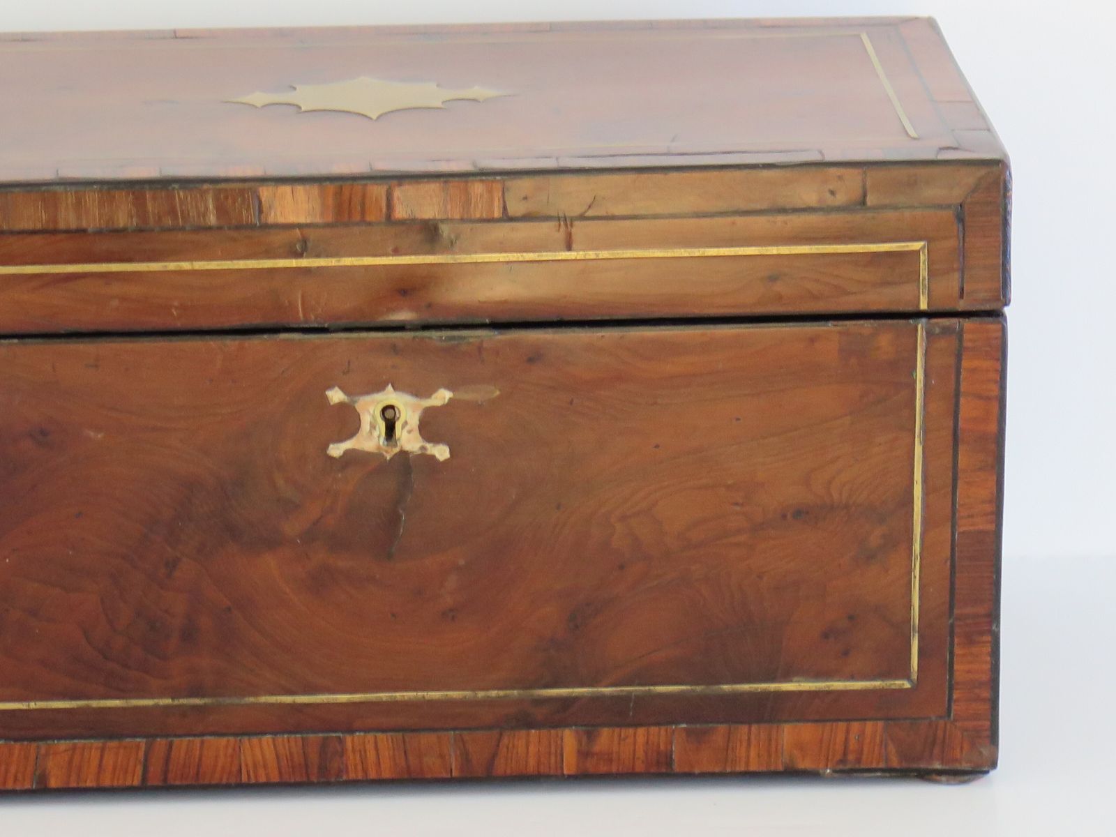 Georgian Large Tea Caddy Fine Quality, English Sheraton Period Ca 1785 photo buy