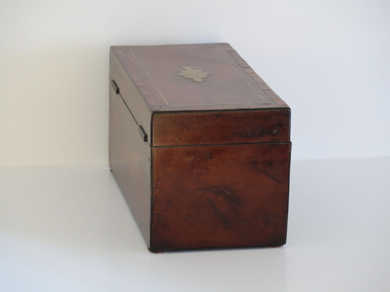 Woonaccessoires Georgian Large Tea Caddy Fine Quality, English Sheraton Period Ca 1785 photo