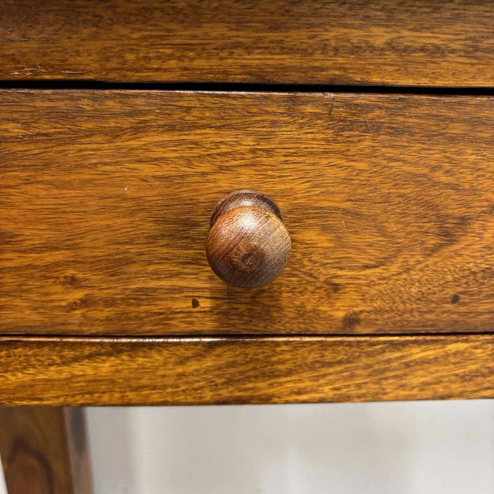 Mango Wood Rustic Console Table With Drawer – Farmhouse Hallway Table photo vintage