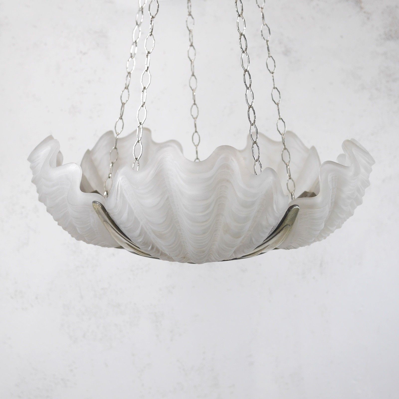 Colossal Art Deco Clam Shell Pendant Ceiling Light Lamp Dia 52cm #103122