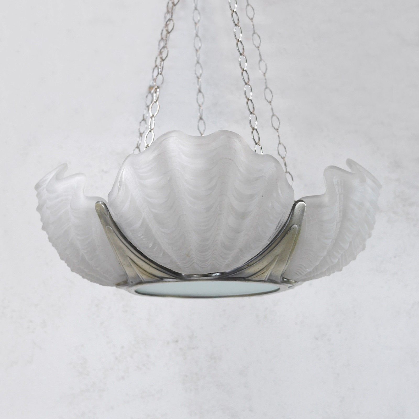 Colossal Art Deco Clam Shell Pendant Ceiling Light Lamp Dia 52cm #103122 photo furniture