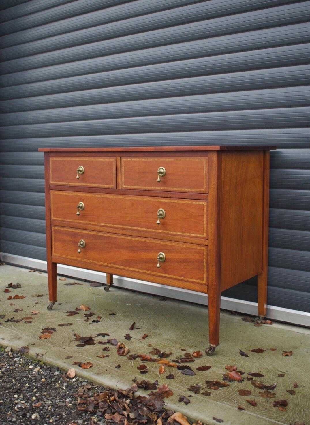 Antique Solid Mahogany Chest Of Drawers photo for sale