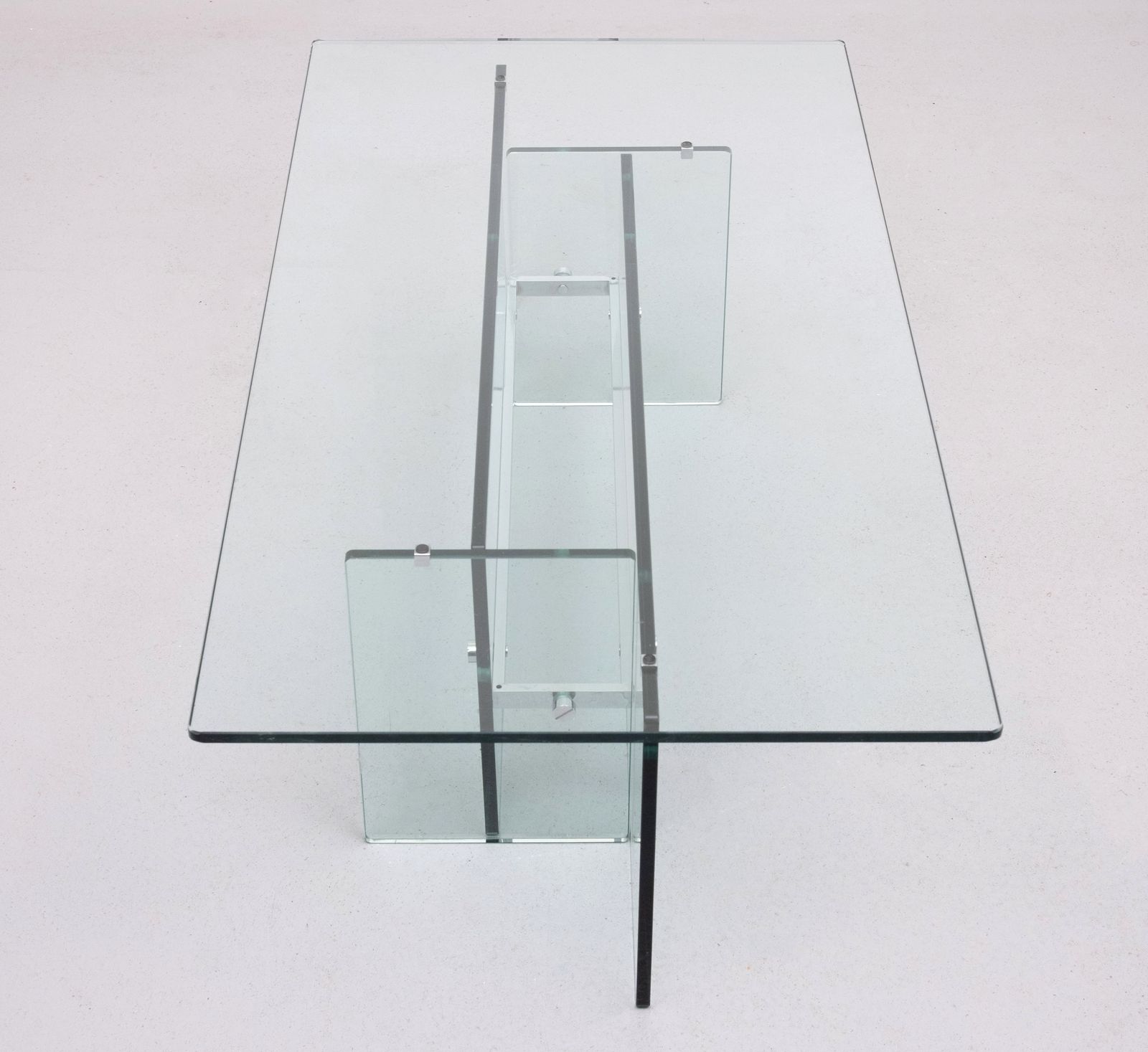 Fontana Arte Glazen Salontafel, Jaren 1970, Italië photo Meubels