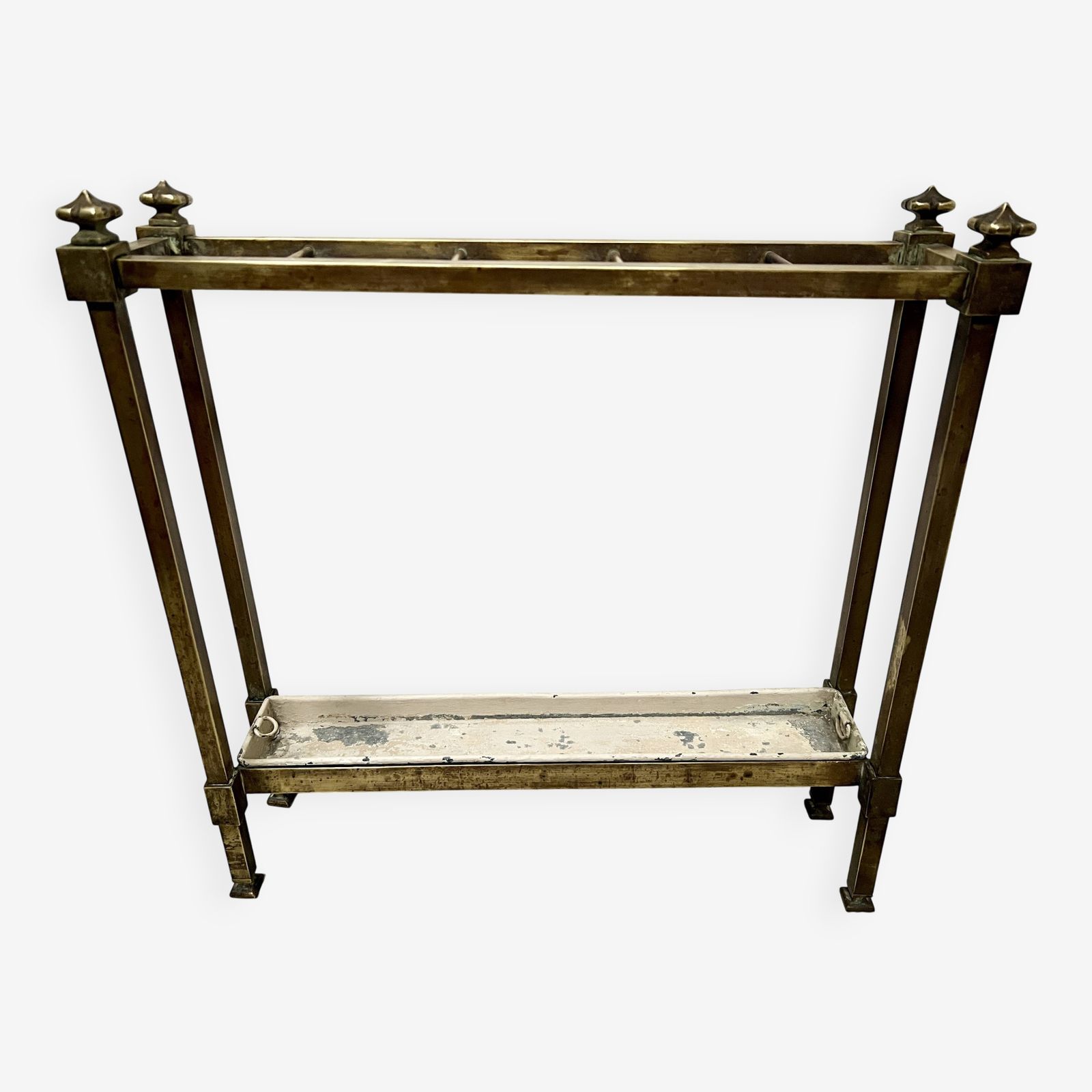 Brass And Sheet Metal Umbrella Stands From The 20th Century.