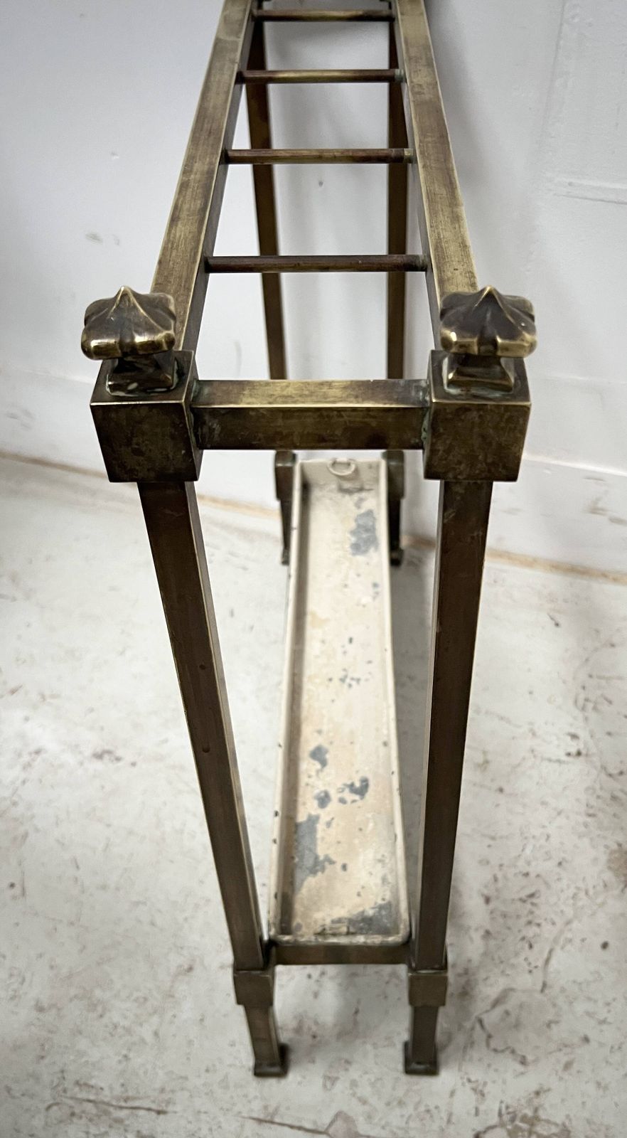 Brass And Sheet Metal Umbrella Stands From The 20th Century. photo vinterior