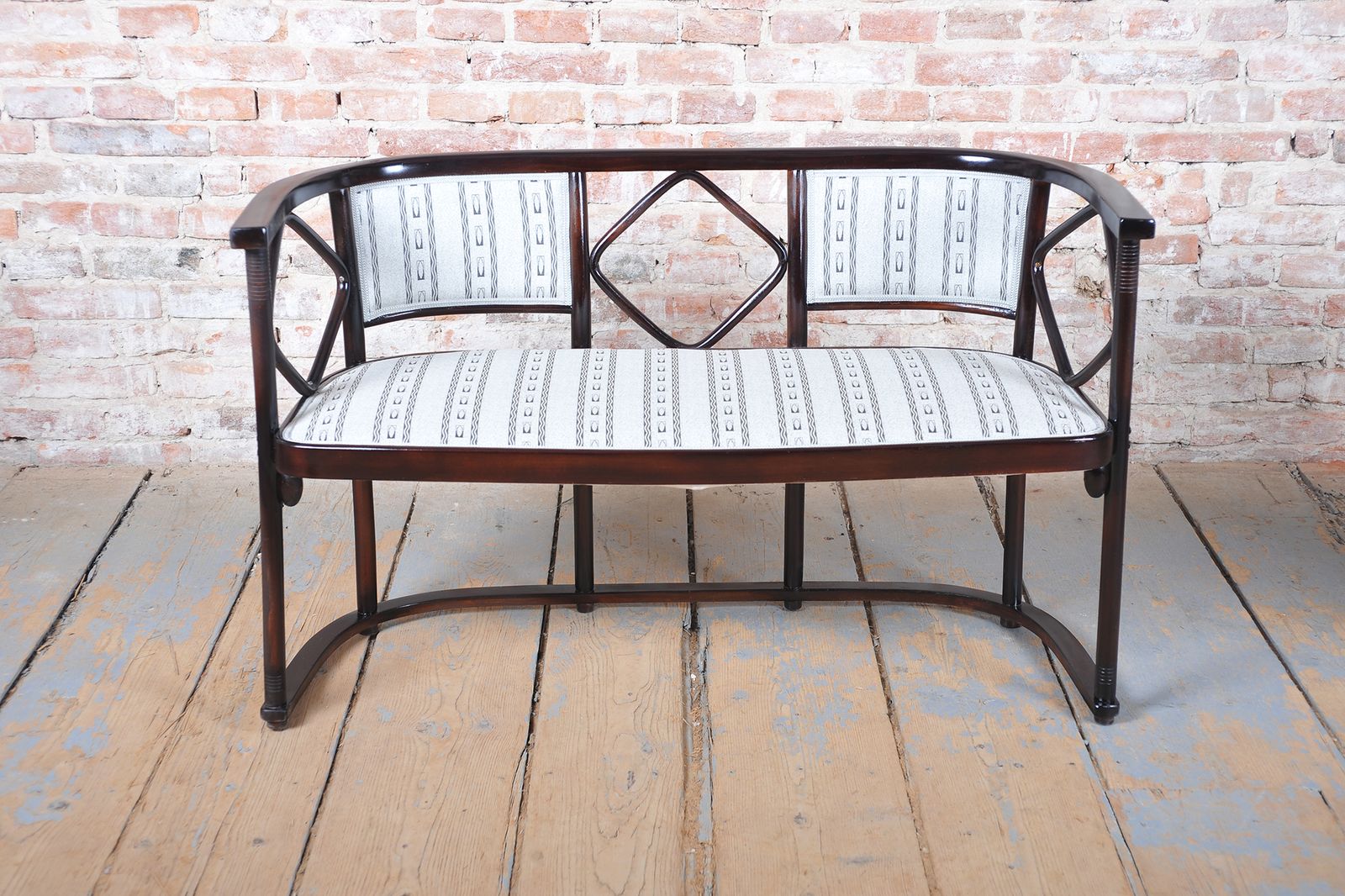 Restored Art Nouveau Seating Set, By J.F.M. Hoffmann, Beech, Austria, 1910s photo 3600.0