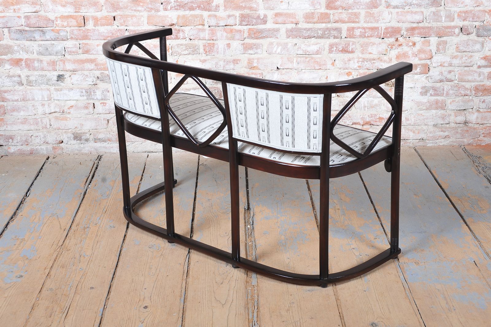 Restored Art Nouveau Seating Set, By J.F.M. Hoffmann, Beech, Austria, 1910s photo vintage
