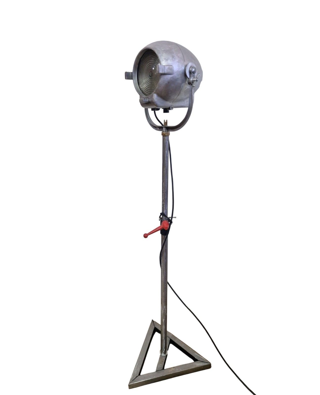 Vintage Theatre Light Lamp Converted Metal Standard Lamp / Floor Standing Lamp