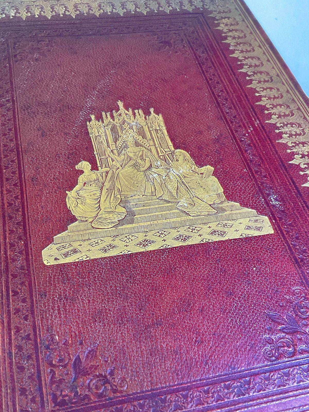 Family Bible And Hannay Concordance C.1840, Tightly Bound, Monumental Leather Folio. photo for sale