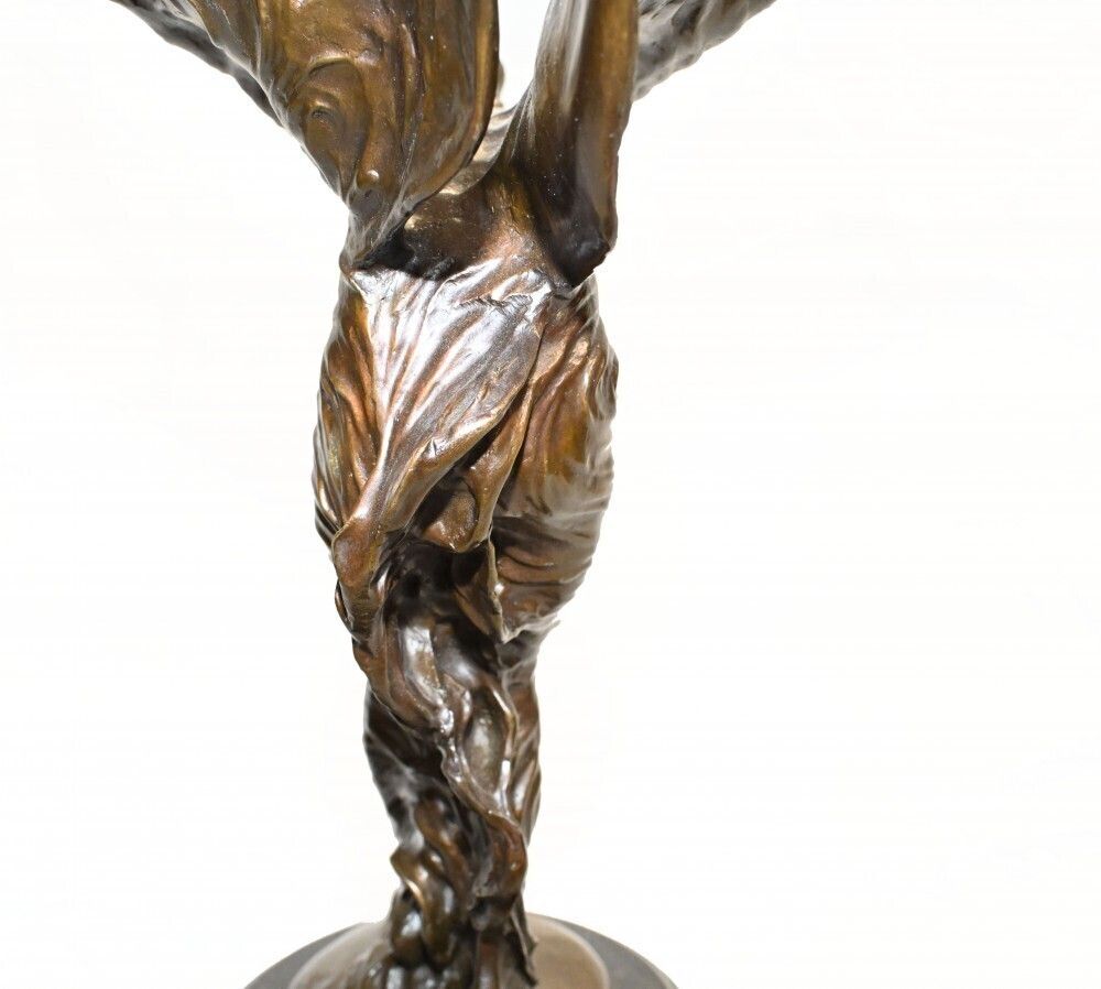 1150.0 Bronze Flying Lady Statue Charles Skyes Spirt Of Ecstacy photo