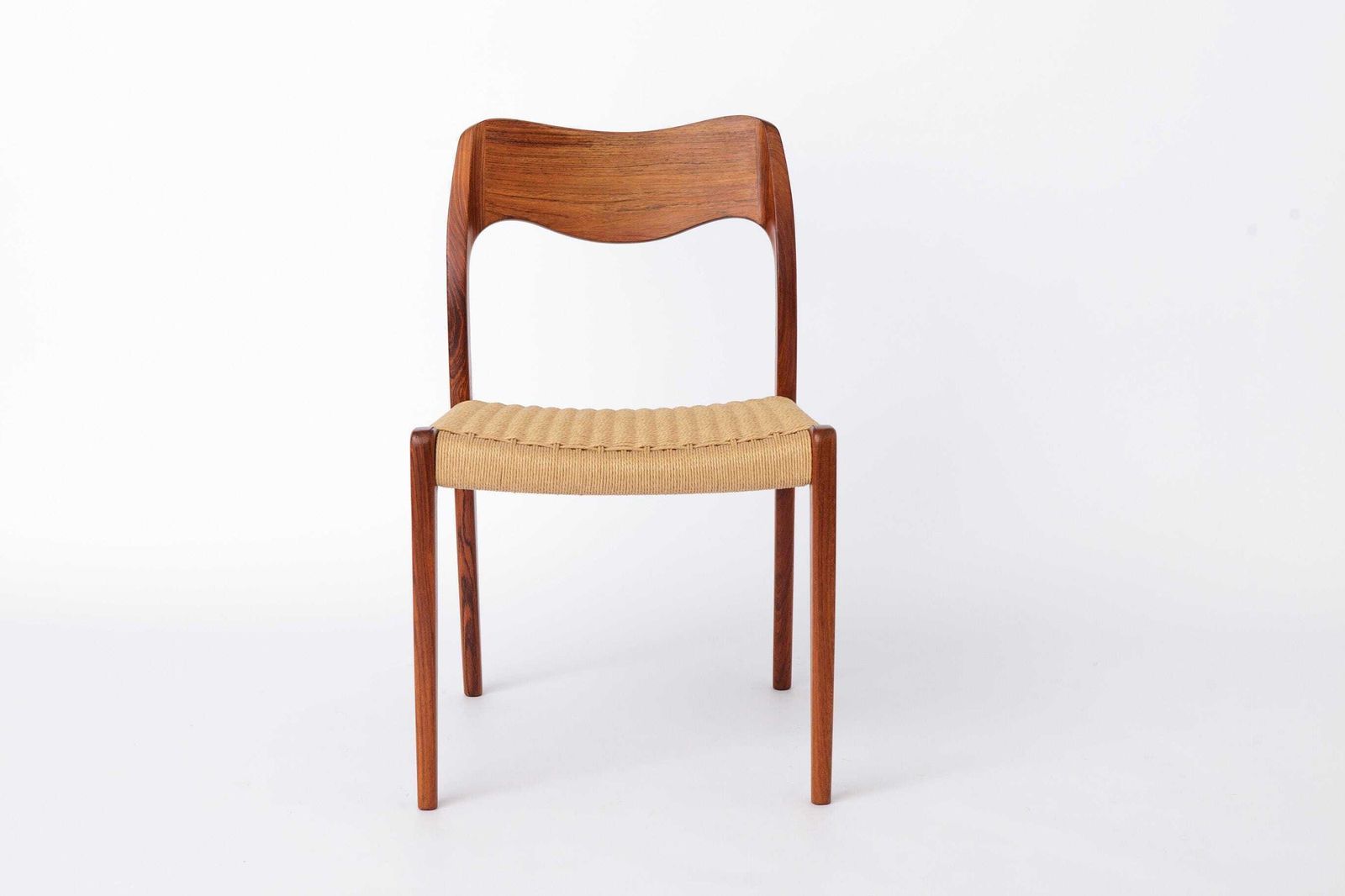 photo for sale 4 Of 6 Niels Otto Møller Model 71 Chairs, 1960s Danish Mid Century, Rosewood Dining Chairs
