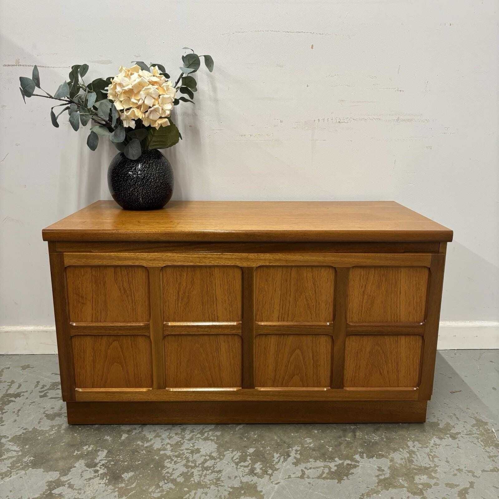Nathan Mid Century Media Unit Teak Cabinet Retro Storage Drop Down Door photo furniture