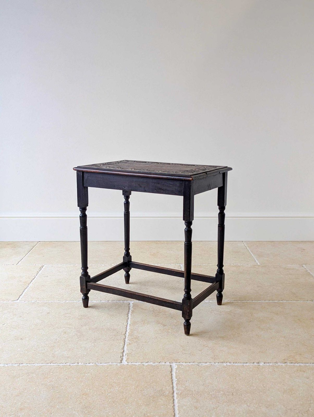 Antique Edwardian Carved Oak Occasional Table C.1910 photo 395.0