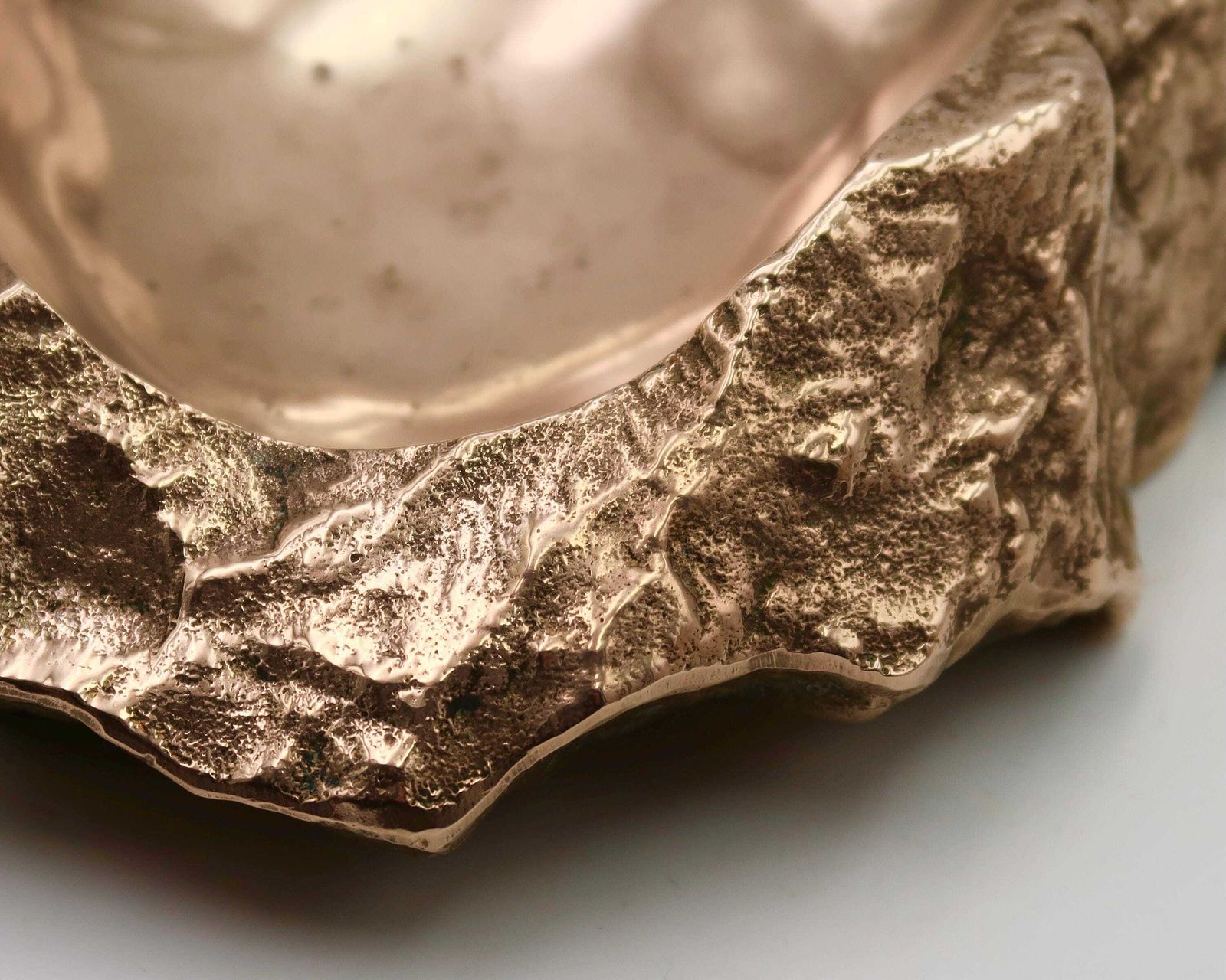 French Modernist Bronze Ring Dish By Monique Gerber, 1970s / Rock, Stone, Art, Sculpture, Home Decor, Ashtray photo vintage