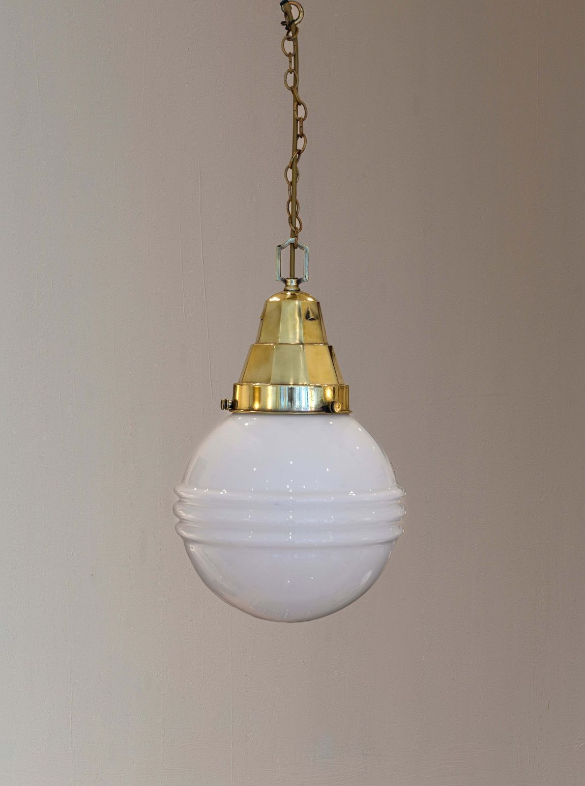 Art Deco Opaline Pendant Light