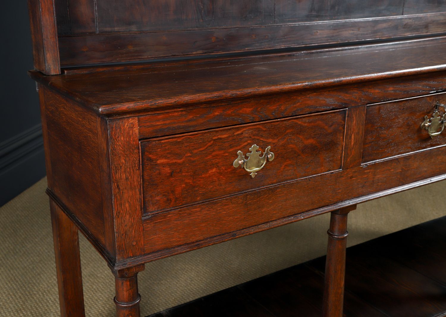 Antique Welsh Oak Joined Pot Board Dresser Base & Rack Sideboard (Circa 1800) photo for sale