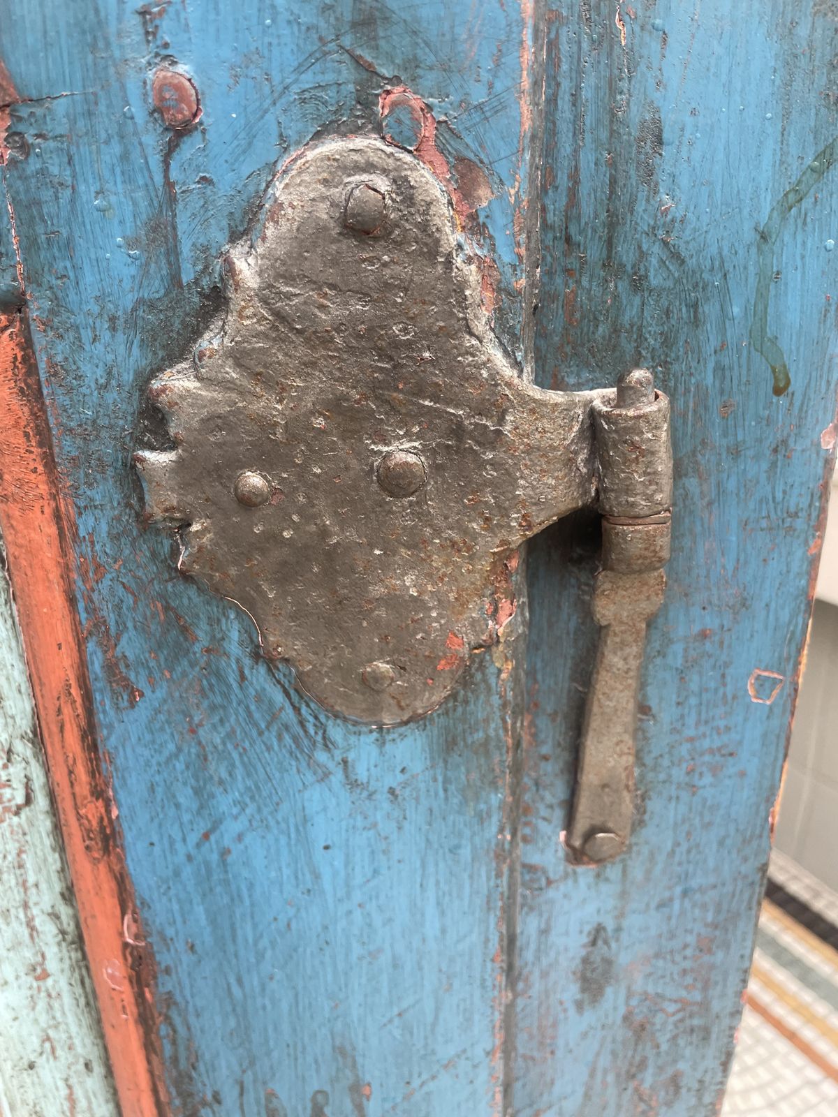 European Folk Art Painted Cupboard photo for sale