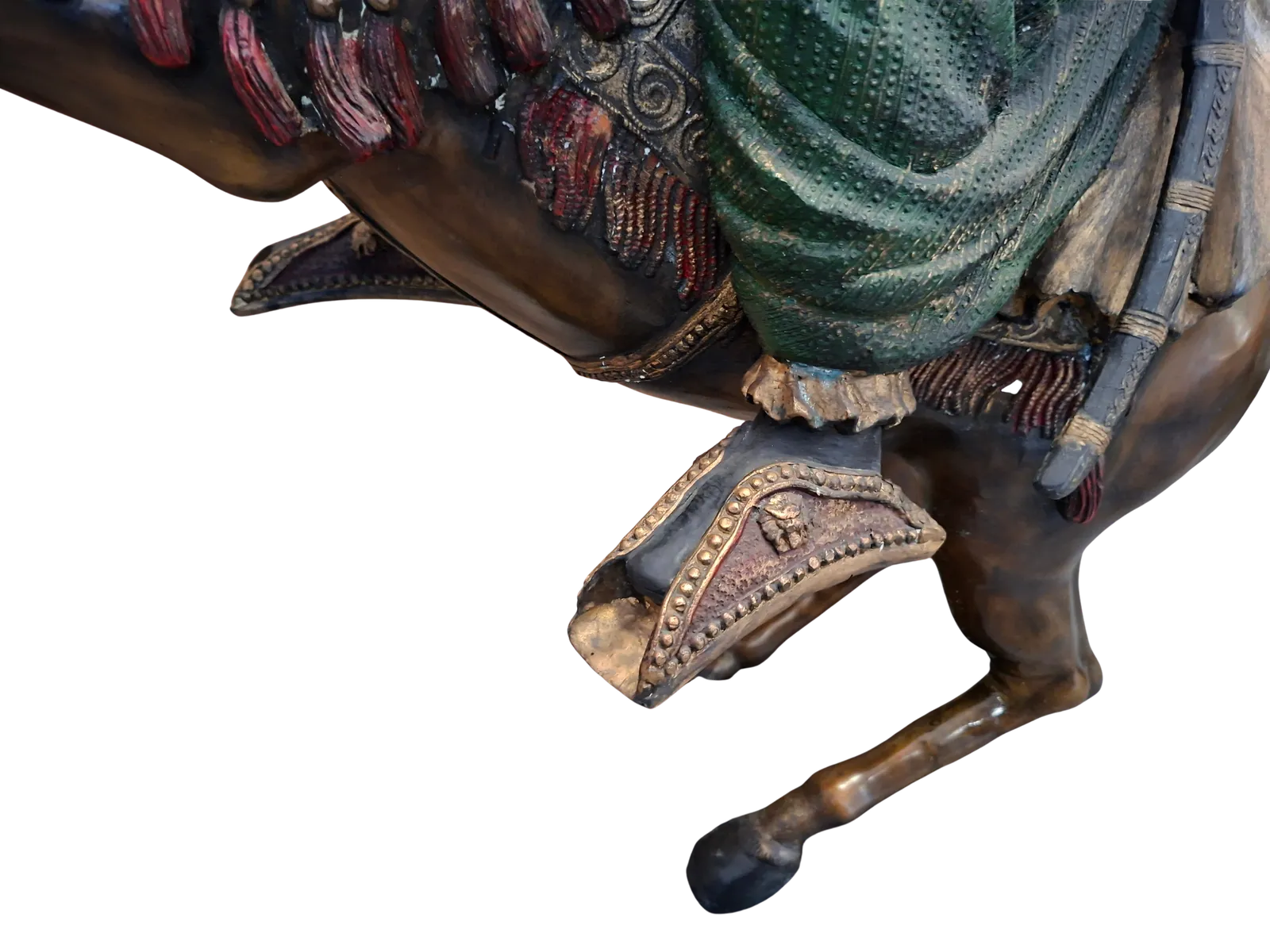 photo furniture Scultura In Bronzo: Cavaliere Orientale A Cavallo