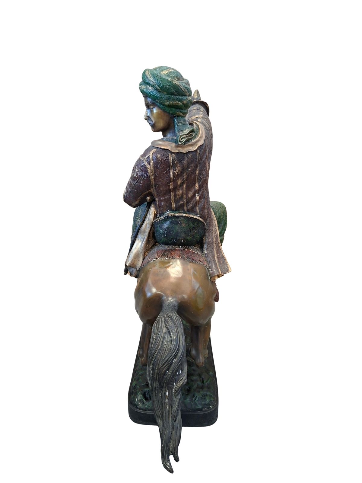 Art Scultura In Bronzo: Cavaliere Orientale A Cavallo photo