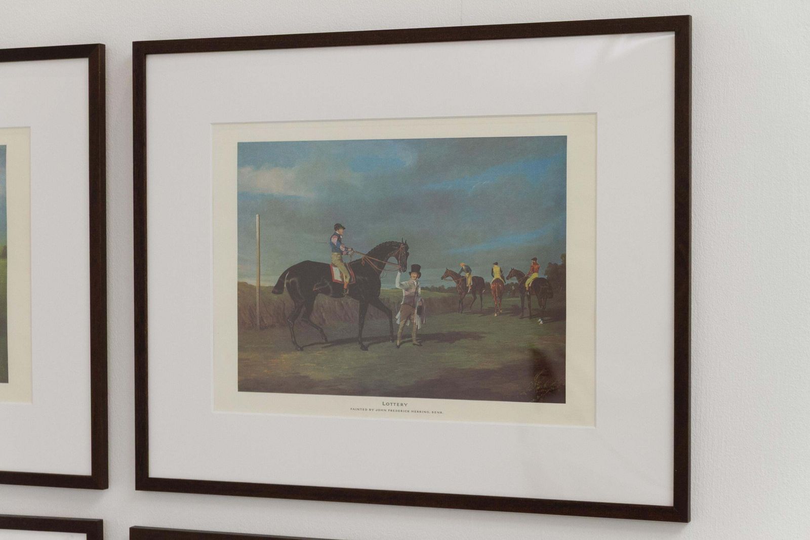 Framed Print Of Black Horse "Lottery" By John Frederick Herring, 20th Century. photo vinterior