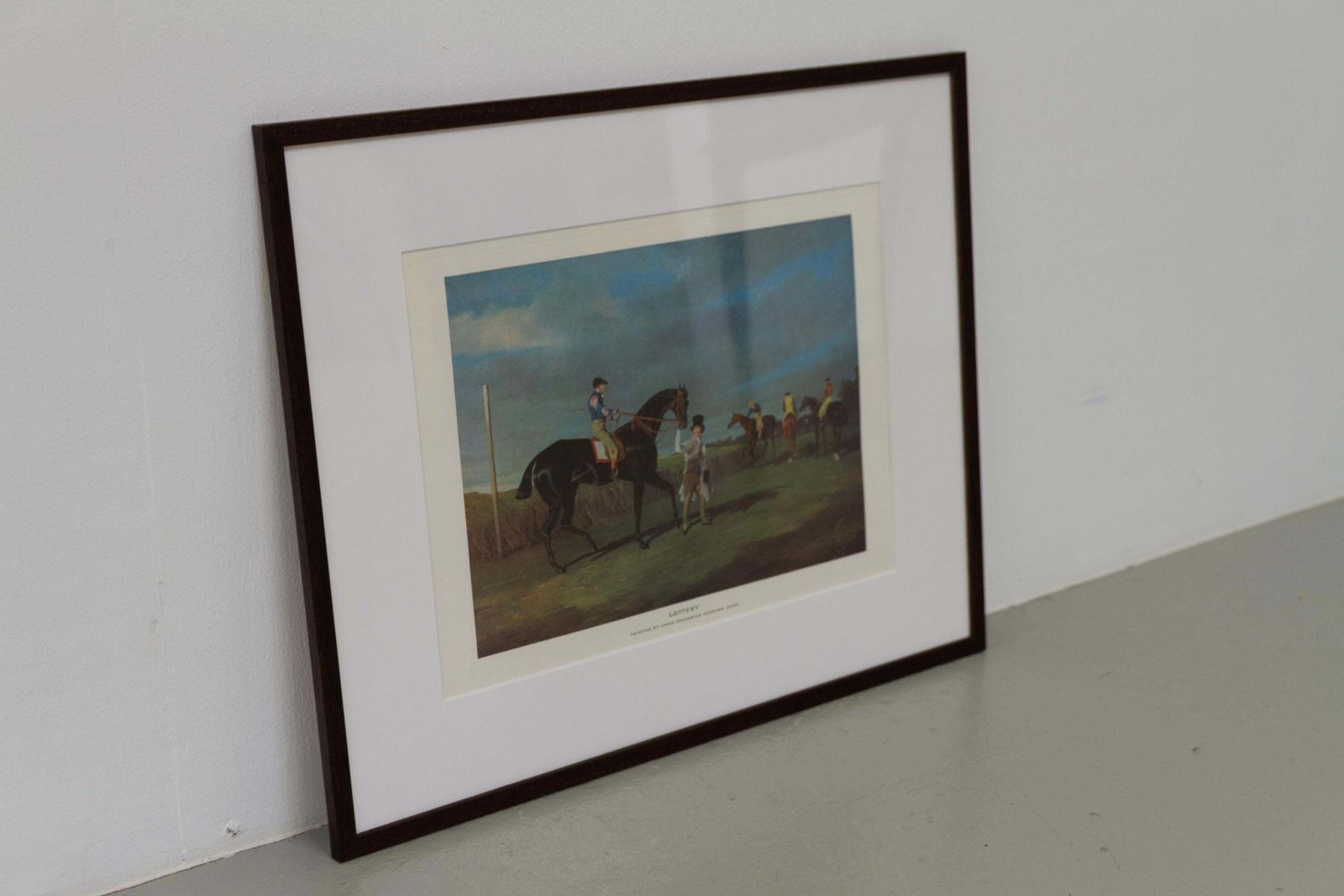 photo buy Framed Print Of Black Horse "Lottery" By John Frederick Herring, 20th Century.